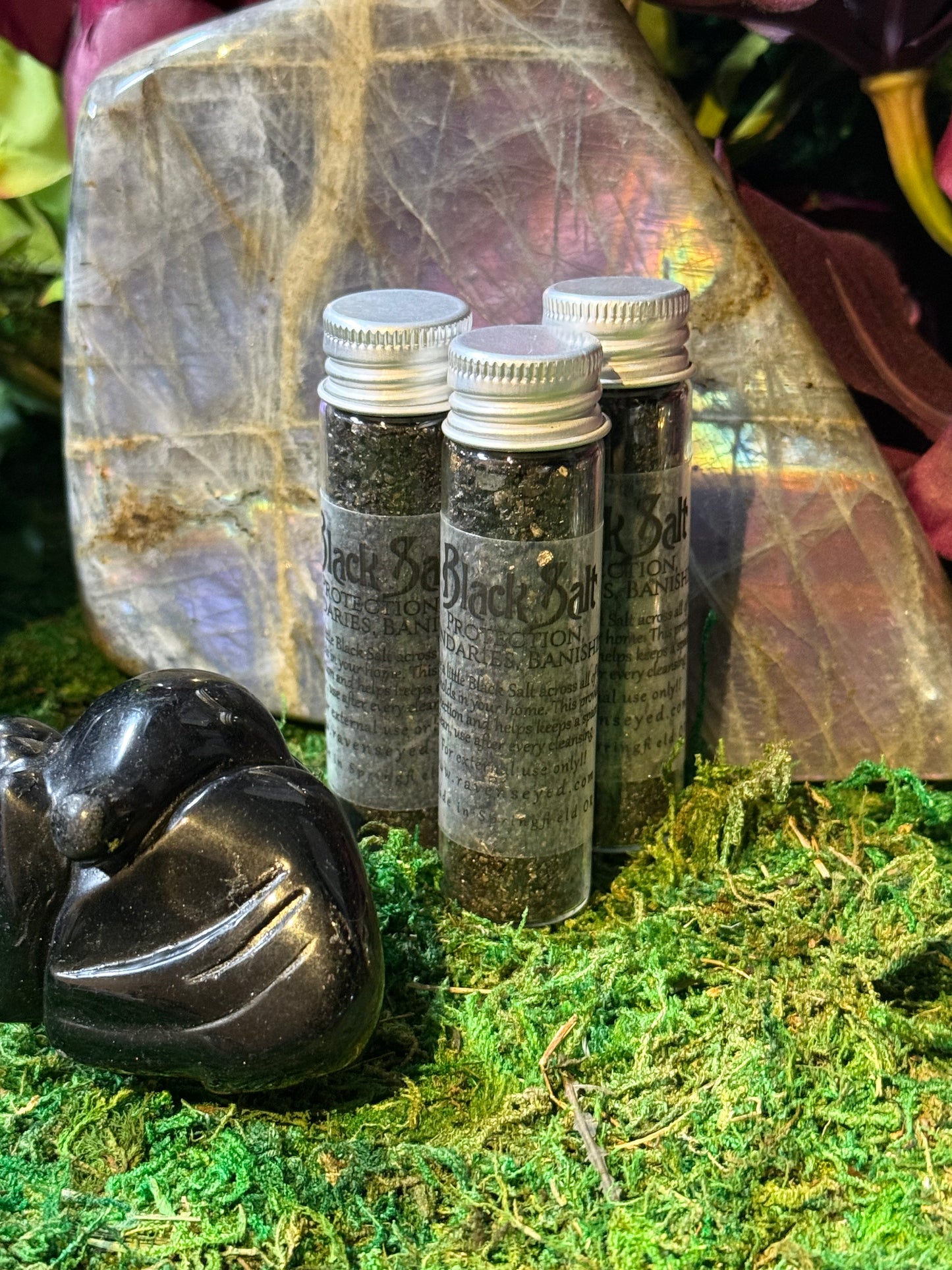Intention Salt: Black Salt (for protection) & Red Salt (for attraction)