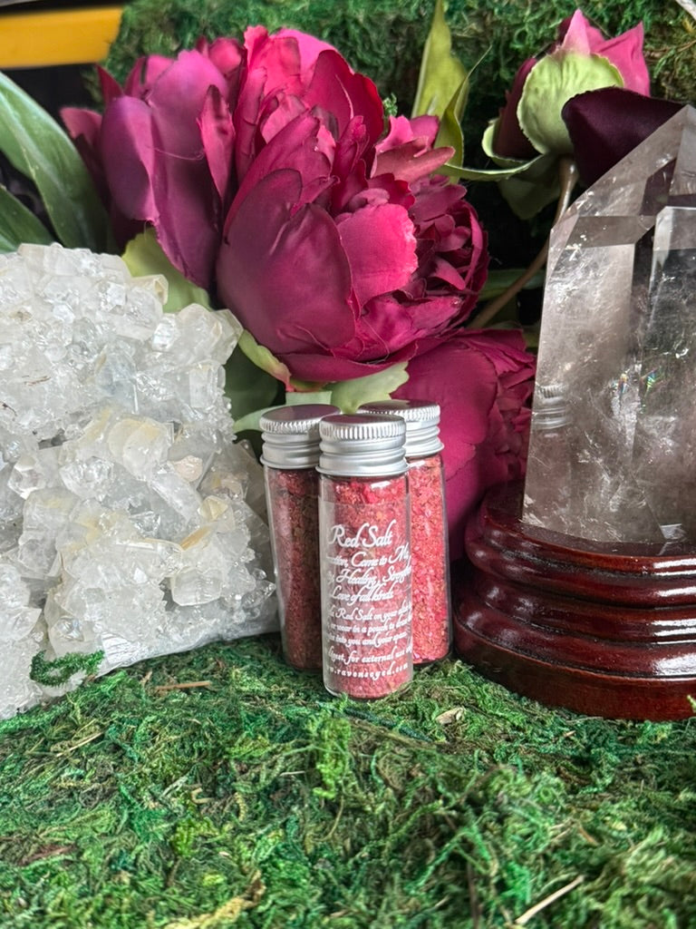 Intention Salt: Black Salt (for protection) & Red Salt (for attraction)