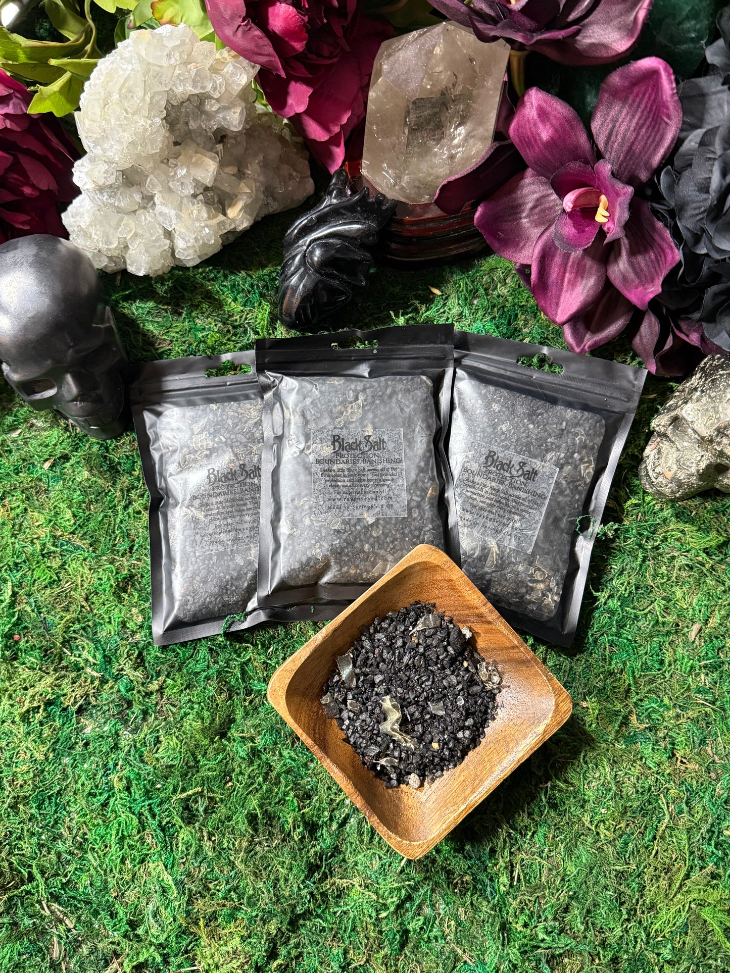 Intention Salt: Black Salt (for protection) & Red Salt (for attraction)