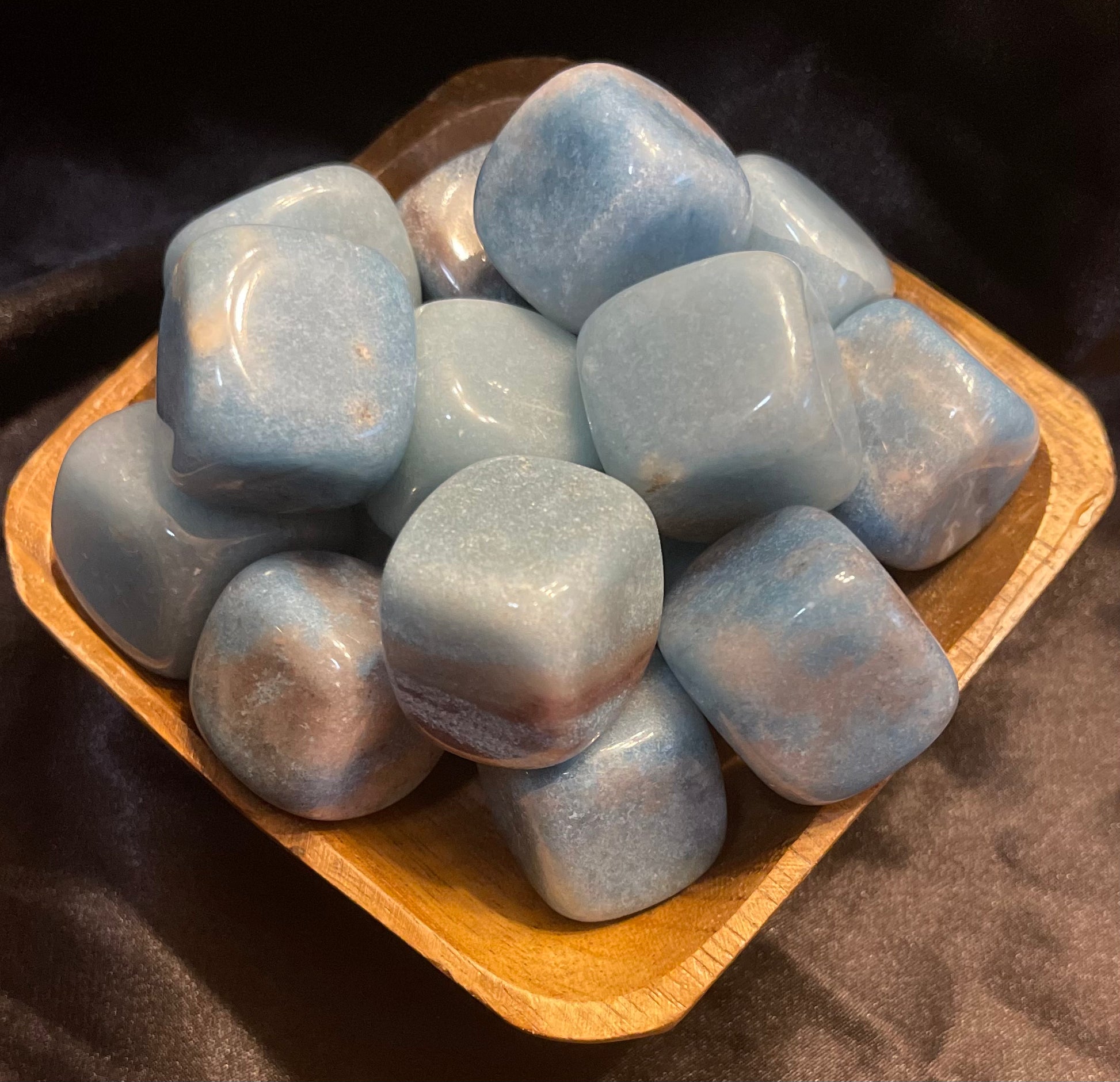 Trolleite crystal cube, soft blue-grey-green, opaque