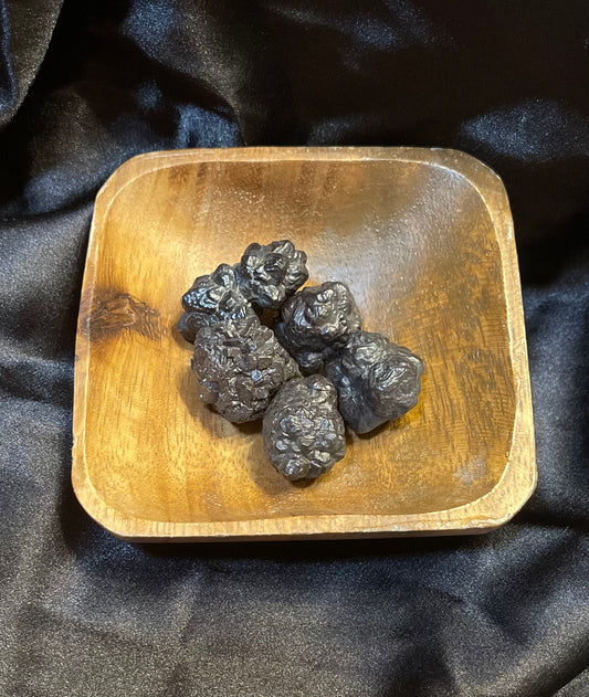 Prophecy Stone raw crystal specimen, rough rusty-brown limonite-after-marcasite specimen