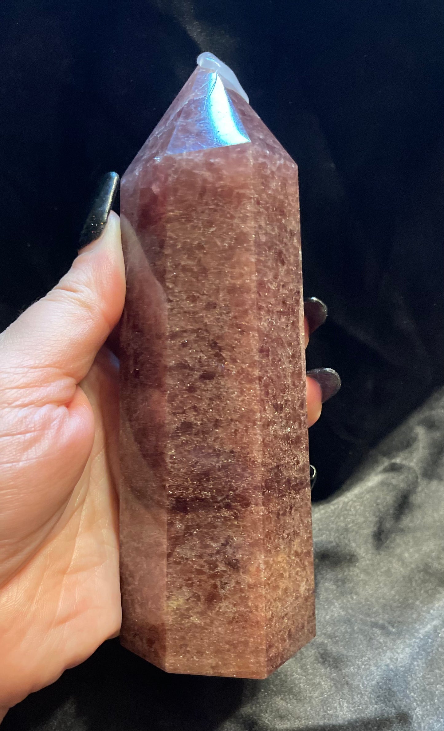 Red Strawberry Quartz Tower