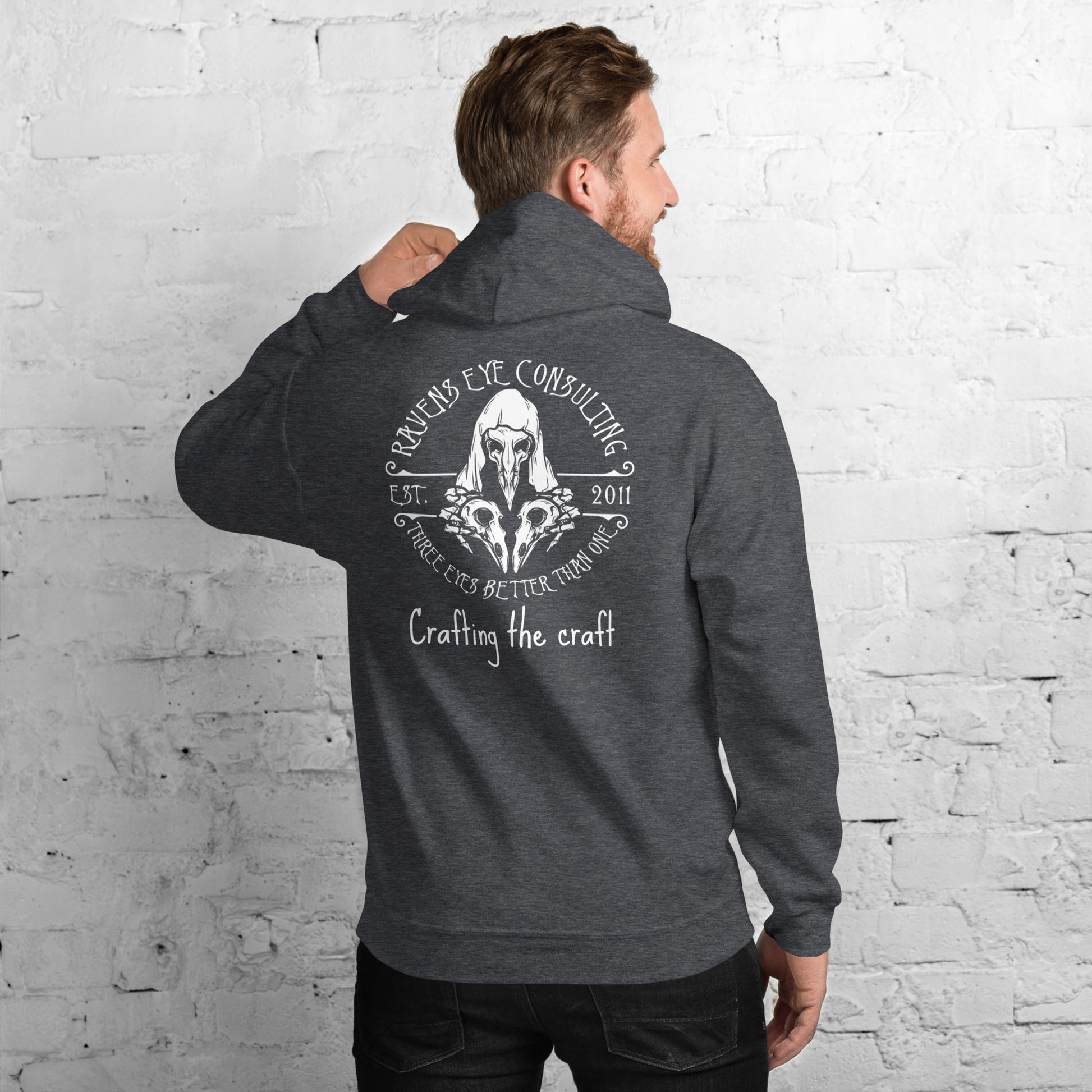 Unisex Hoodie, shown on model