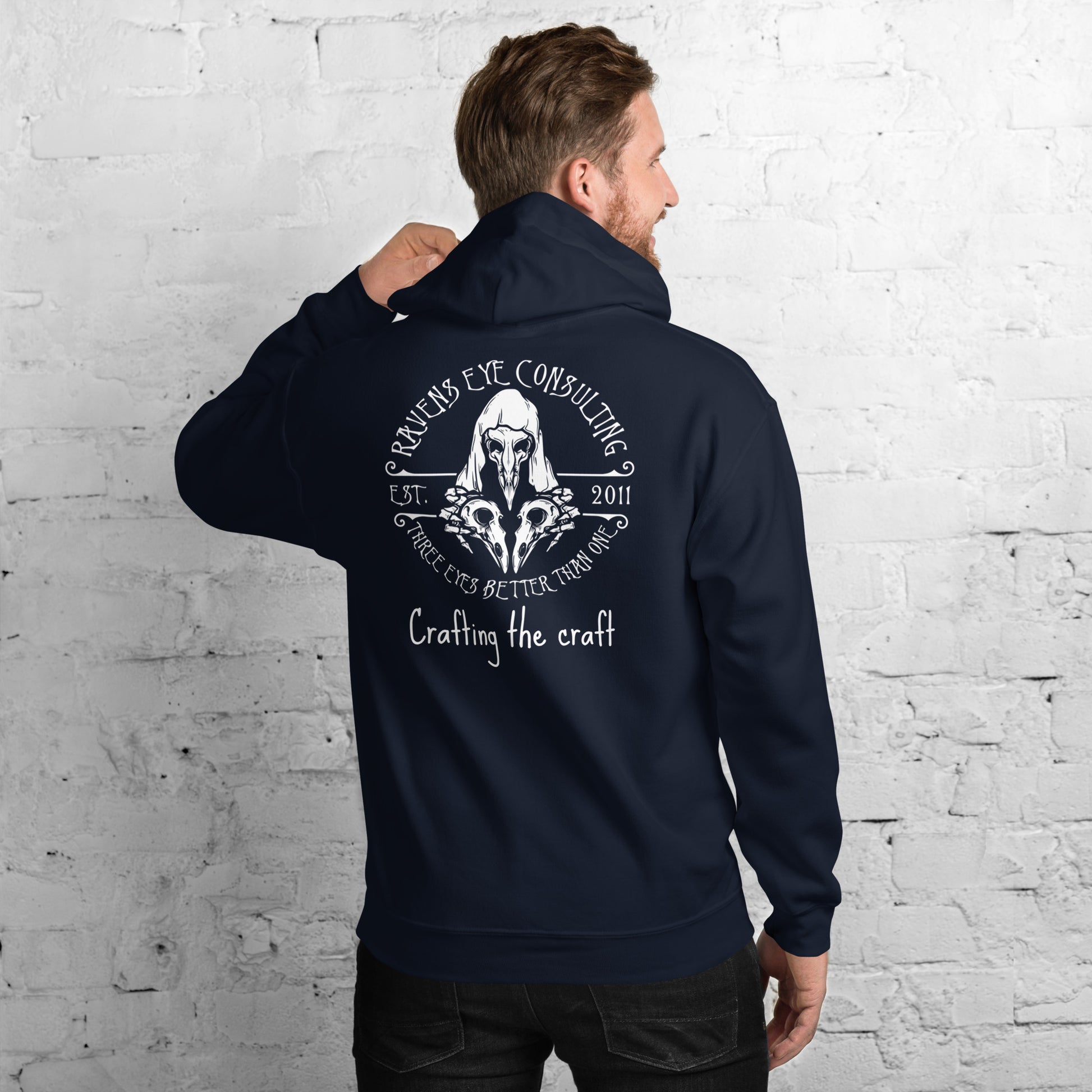 Unisex Hoodie, a close view of the print