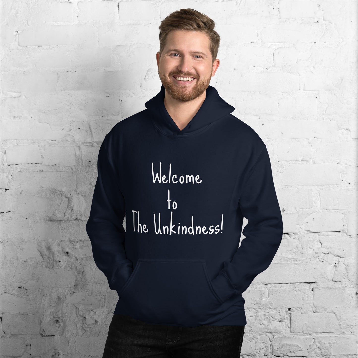 Unisex Hoodie, shown on model