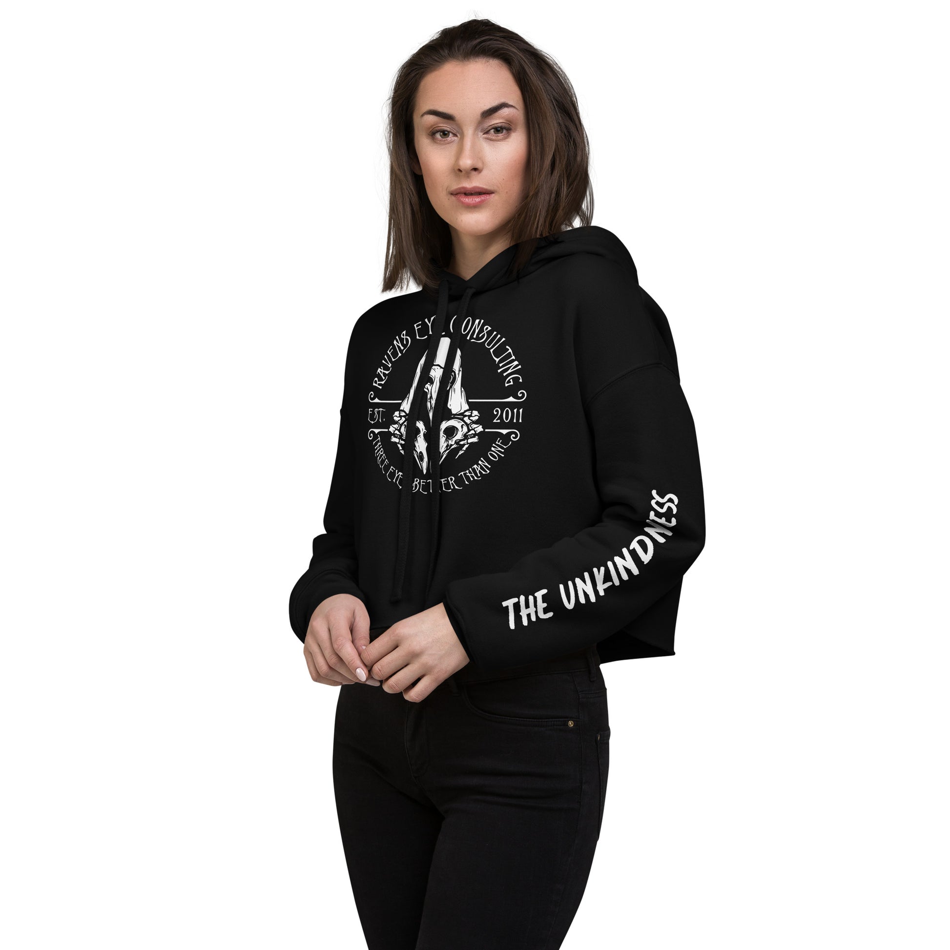 REC Unkindness Crop Hoodie, back view